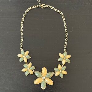 Floral Gold and Cream Necklace